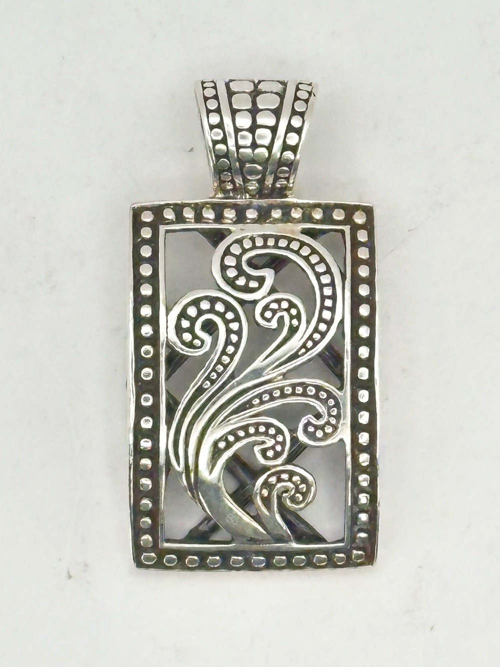 Silpada S1744 Sterling Silver Paisley Oxidized Filigree Pendant